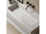Plan vasque lavabo sur mesure : L 100 à 201 x P 40 à 51 cm, finition lisse mate, 10 couleurs au choix, Anti bactérien, résine Akrytan® teinté dans la masse, Livraison Offerte.